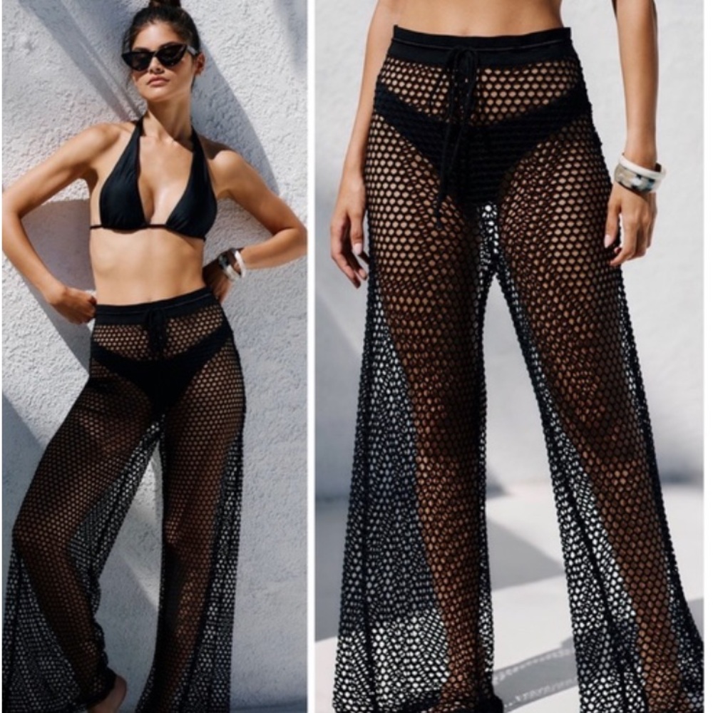 NWOT Hutch crochet beach coverup pants